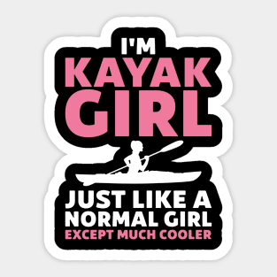 i'm kayak girl Sticker